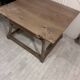 19th-century antique merchant's payment table made of solid wood.