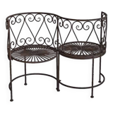 Confidant iron garden bench