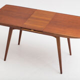 Extendable dining table by Louis Van Teeffelen for Wébé, Dutch design, 60’s