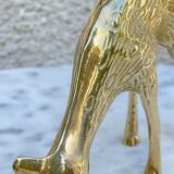 Vintage fawn solid brass animal