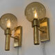 Pair of wall lights/sconces "Bodegalampet" by Vitrika. Denmark 1970s