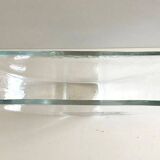 Vase Container Tealight Holder Thick Glass Hammered Half Moon Design