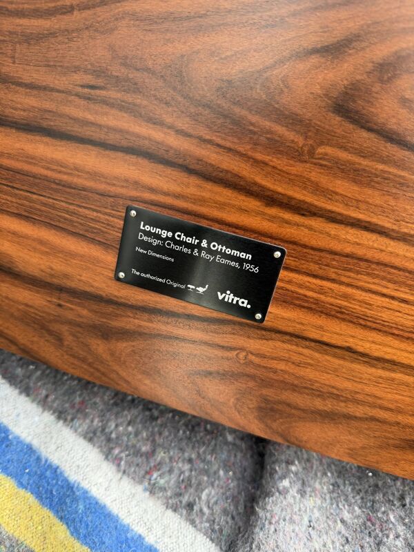 2 x Vitra Eames Lounge chair XL +Ottoman, Cognac leder & Santos Palissander