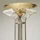Acrylic glass and brass floor lamp Hollywood Regency, 1970s