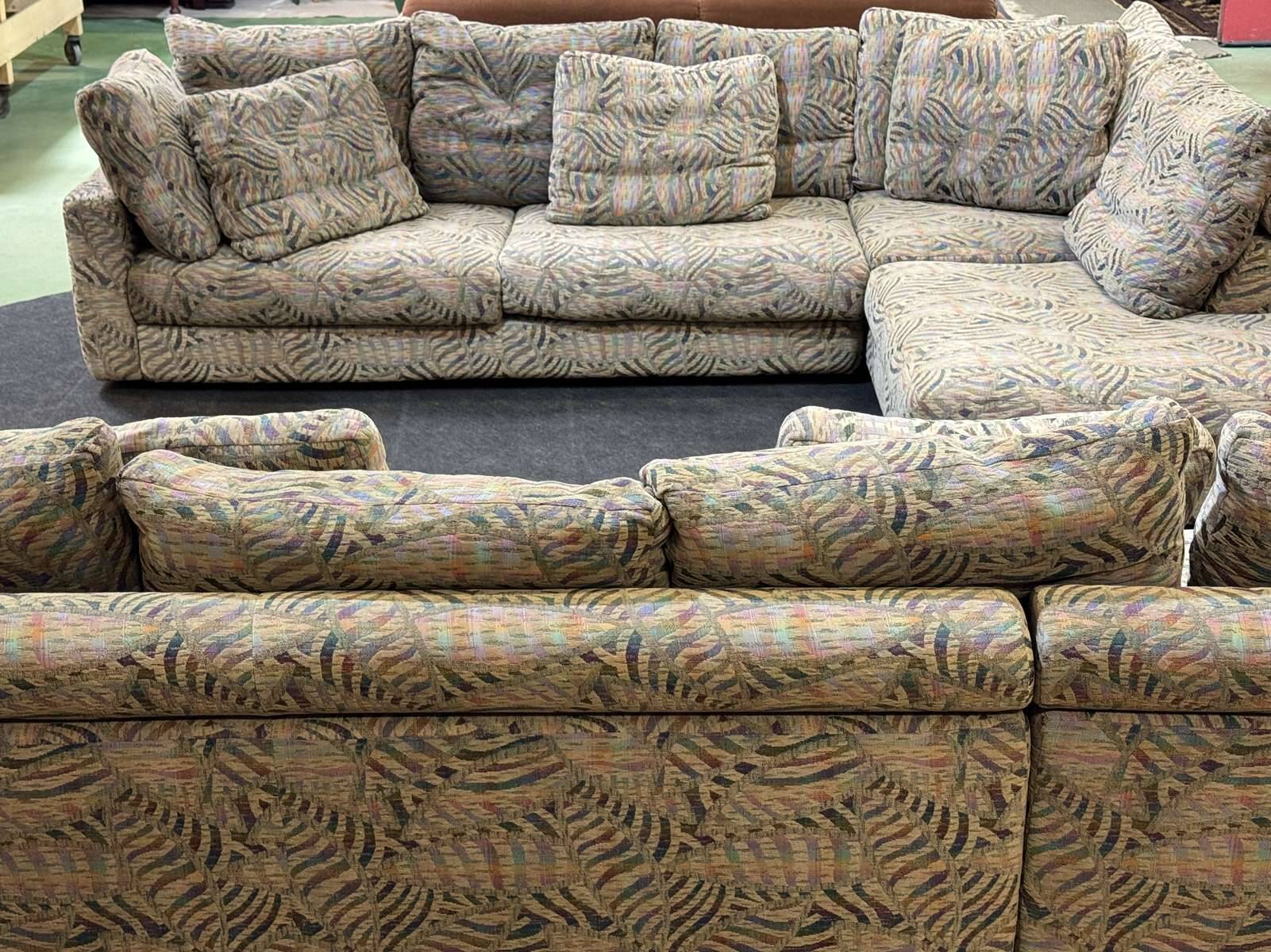 Modular sofa by Roche Bobois from the 1980s in fabric, 2 modules.
