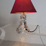 Pair of crystal bedside lamps