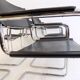 Set of 6 leather cantilever chairs