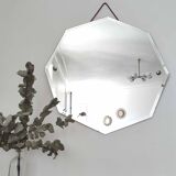 Octagonal mirror beveled Art Deco