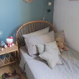 Vintage rattan basket bed 1 place