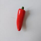 Set of 6 ceramic red pepper knife holders