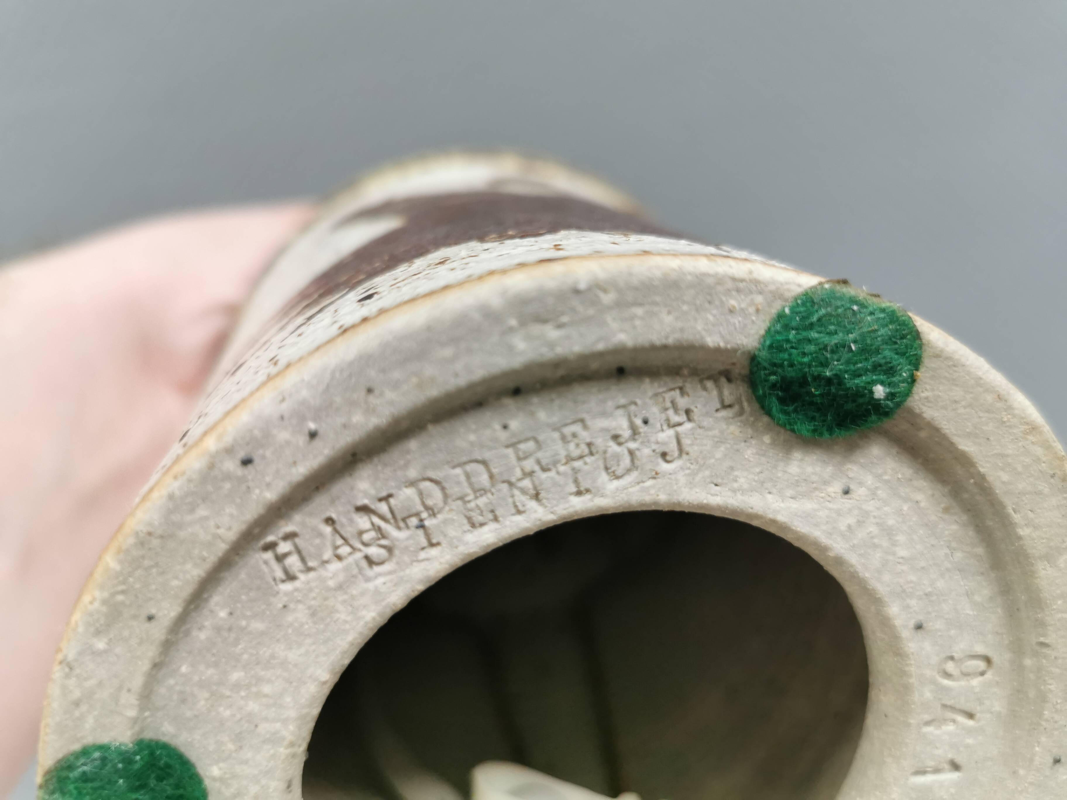 Table lamp in stoneware/ceramics by Danish Axel Larsen 1970-80s