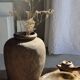 Borneo vase in brown terracotta (1) H35 D23