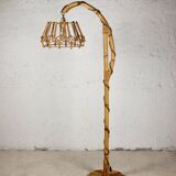 Rattan floor lamp