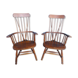 Pair of Scandinavian fan armchairs