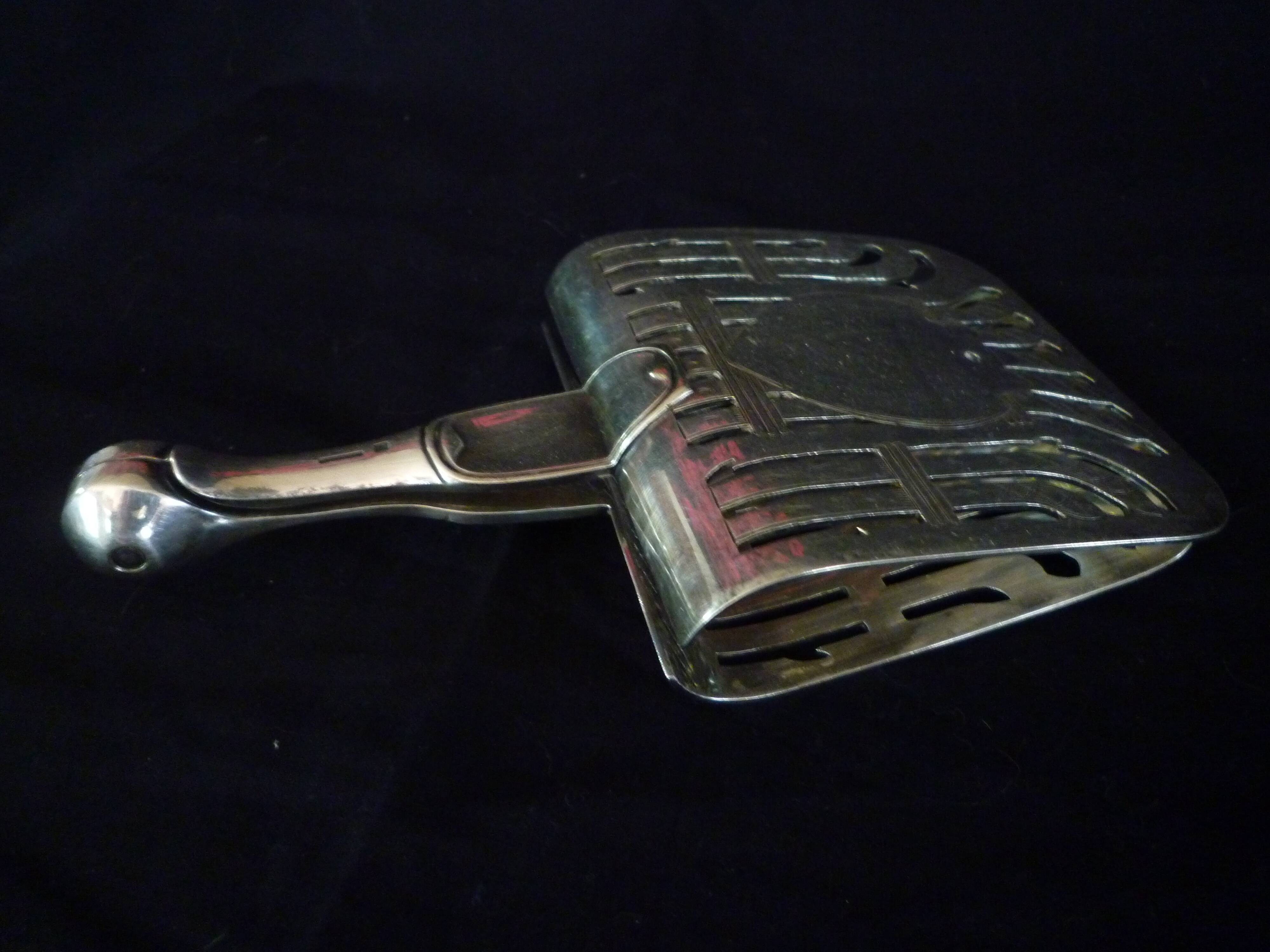 Maison Christofle White Metal Asparagus Dish and Tongs