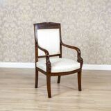 Antique Biedermeier Mahogany Armchair, 1890s