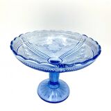 Blue platter from Ząbkowice, Poland, 1970s.