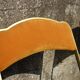 Lot de 6 chaises pliantes en velours et métal doré