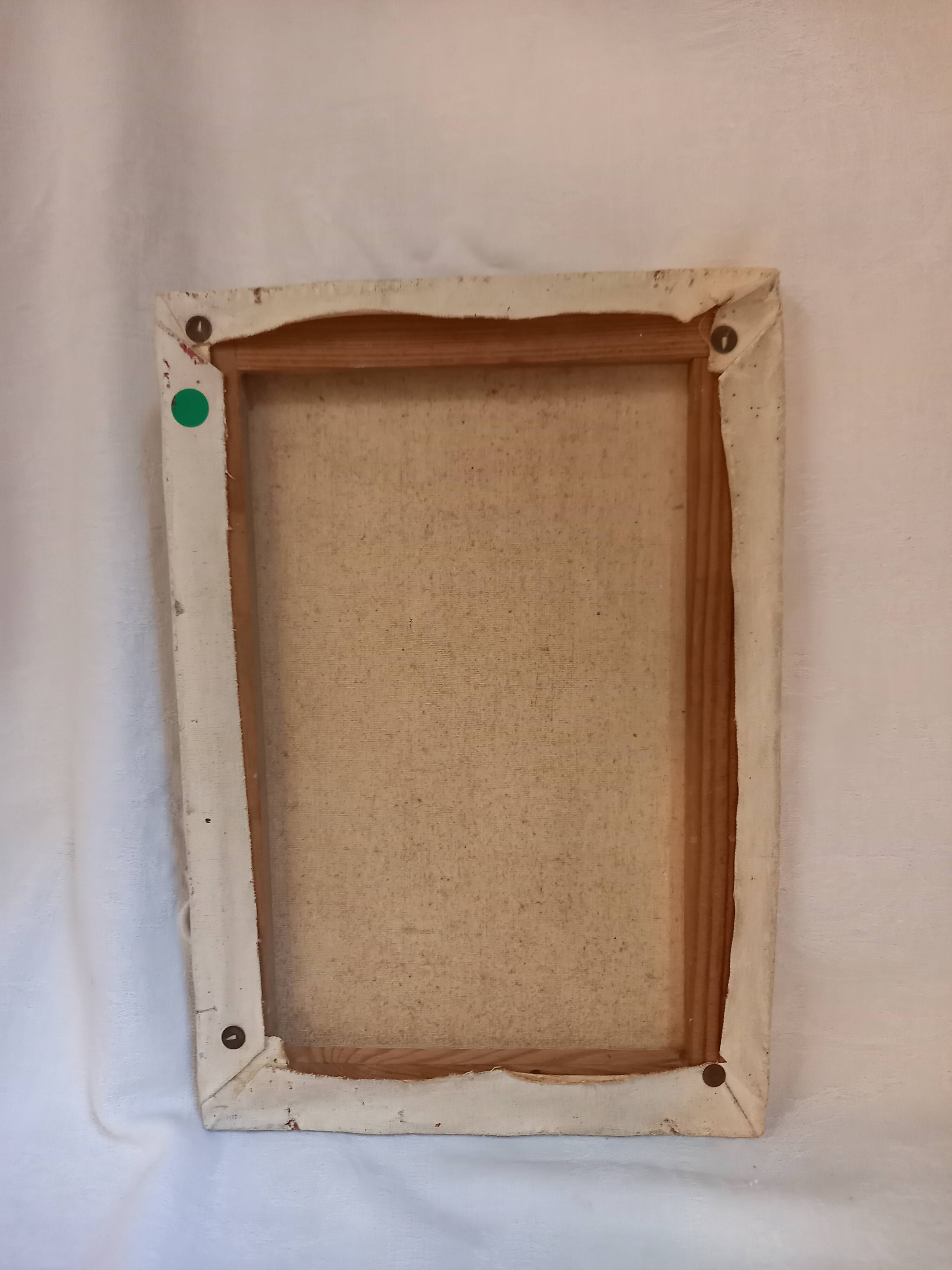 Oil on canvas, landscape under the snow, Jacques Wallart