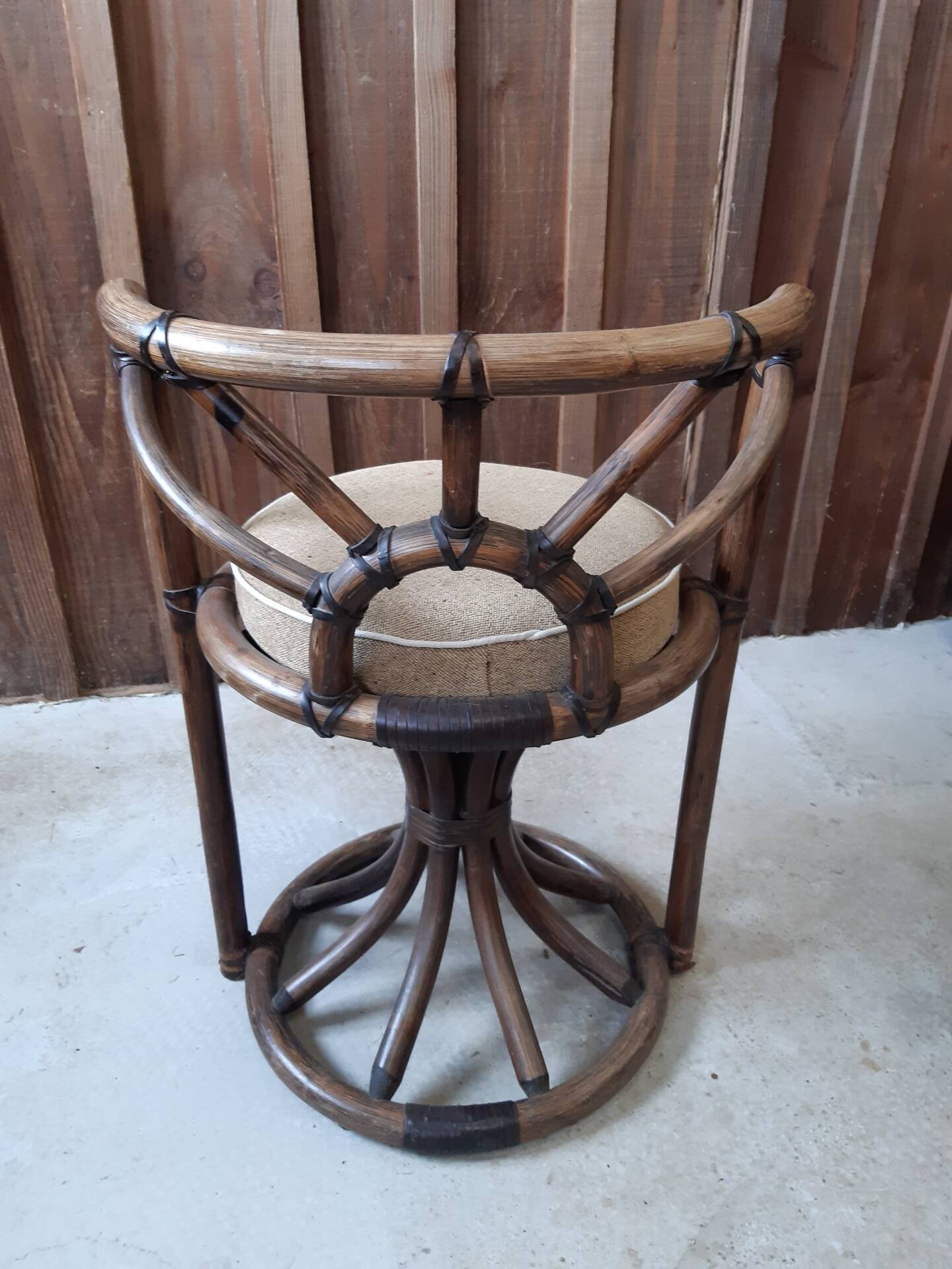 1970s bamboo dining set.