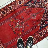 Old turkish carpet anatolian handmade 79cm x 112cm 1940s, 1c563