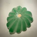 Sommerso ashtray lined with opaline green, Murano