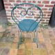 Salon de jardin en fer forgé, table & 4 chaises