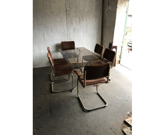 Ensemble table et chaise Cesca de Marcel Breuer | Selency