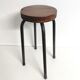 Tabouret vintage atelier bois et métal