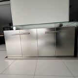 Meuble Belgo Chrome acier inoxydable brossé