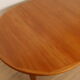Vintage round dining table | Teak | Extendable | 120–220 cm