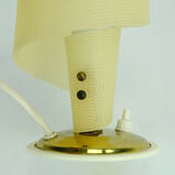 1950s mid century table lamp brass plastic