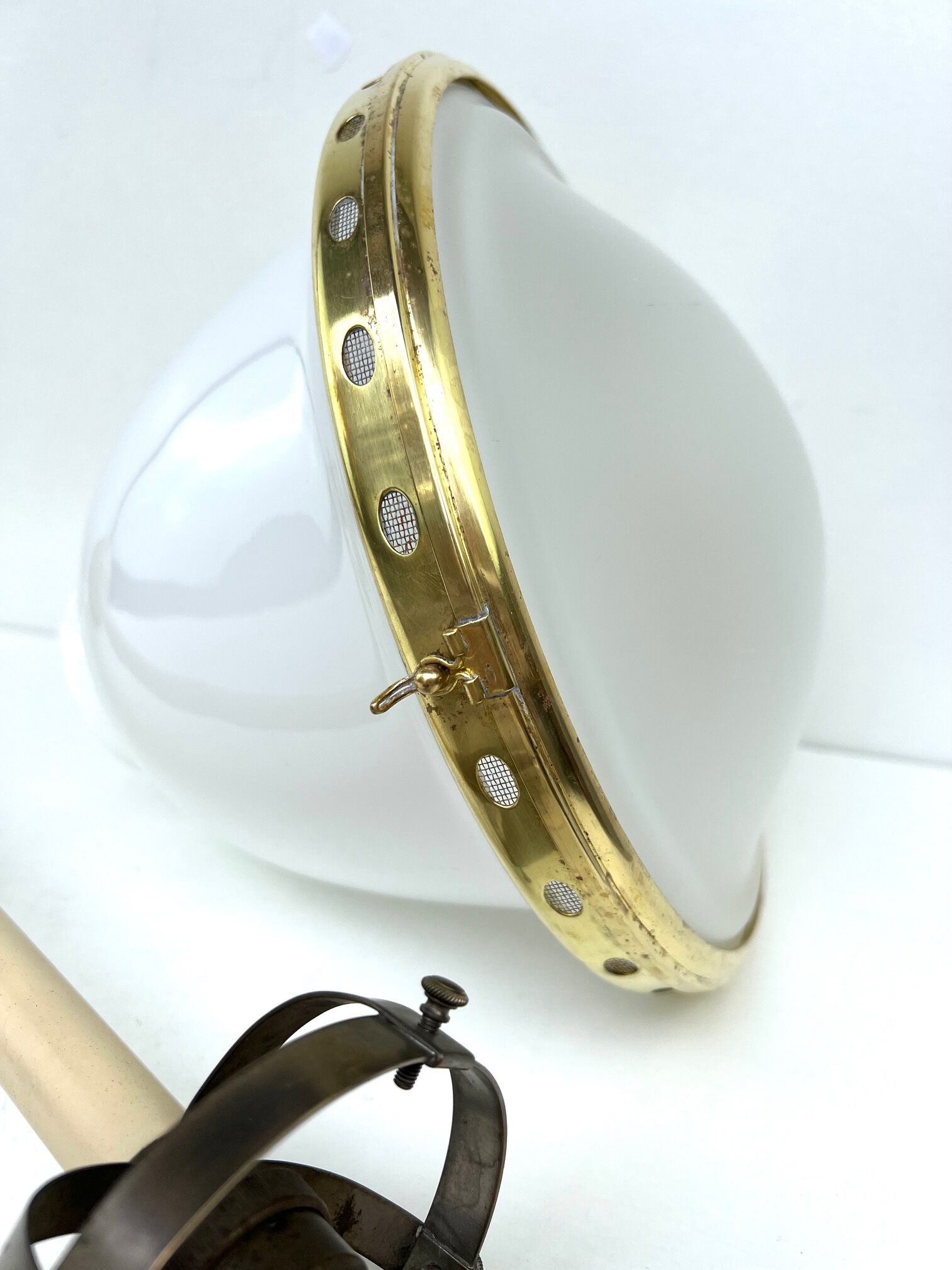 Chandelier 1920 opaline and frosted glass brand bag paris