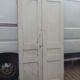 Pair of old beautiful white patina separation doors