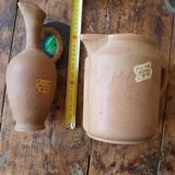 Jug and carafe in old stoneware
