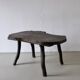 Wabi-sabi rustic dark wood side table | Belgium | Vintage