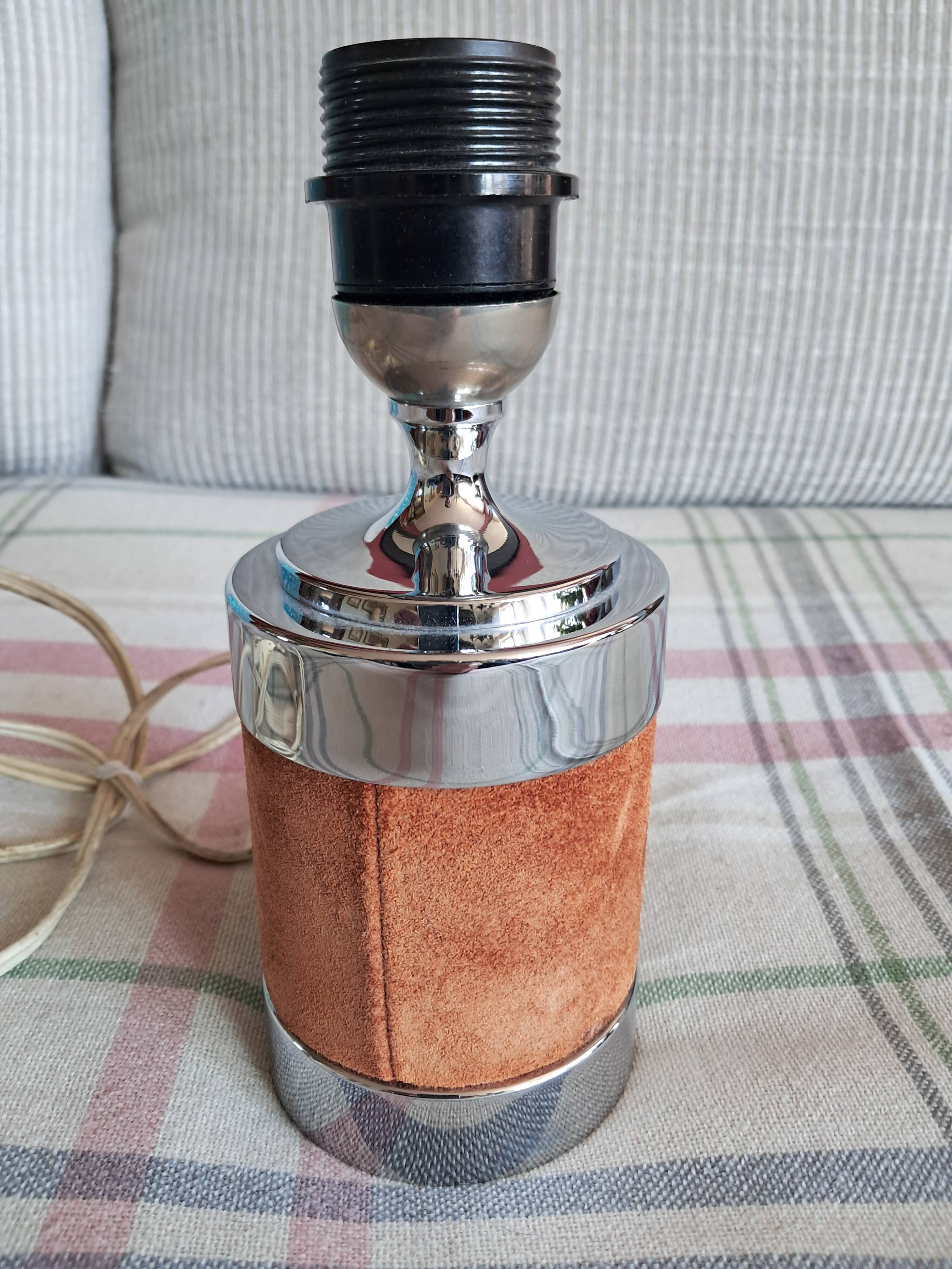 Vintage lamp in silvered metal