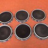 6 stackable dessert plates, Niderviller earthenware, "Prunes" collection