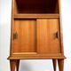 Vintage 1950s hi-fi cabinet – Scandinavian style – blond wood with brass legs