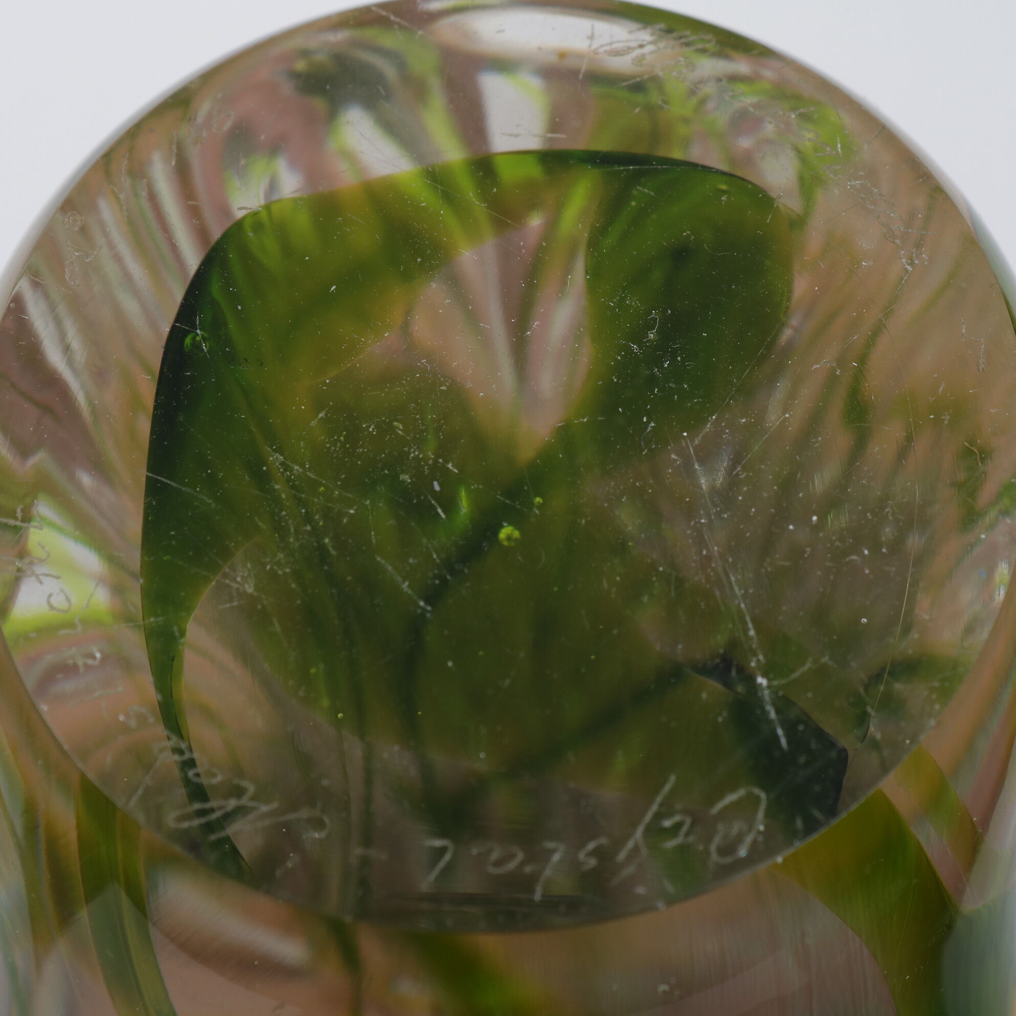 1950s glass table lamp by Kristalunie Maastricht, Netherlands