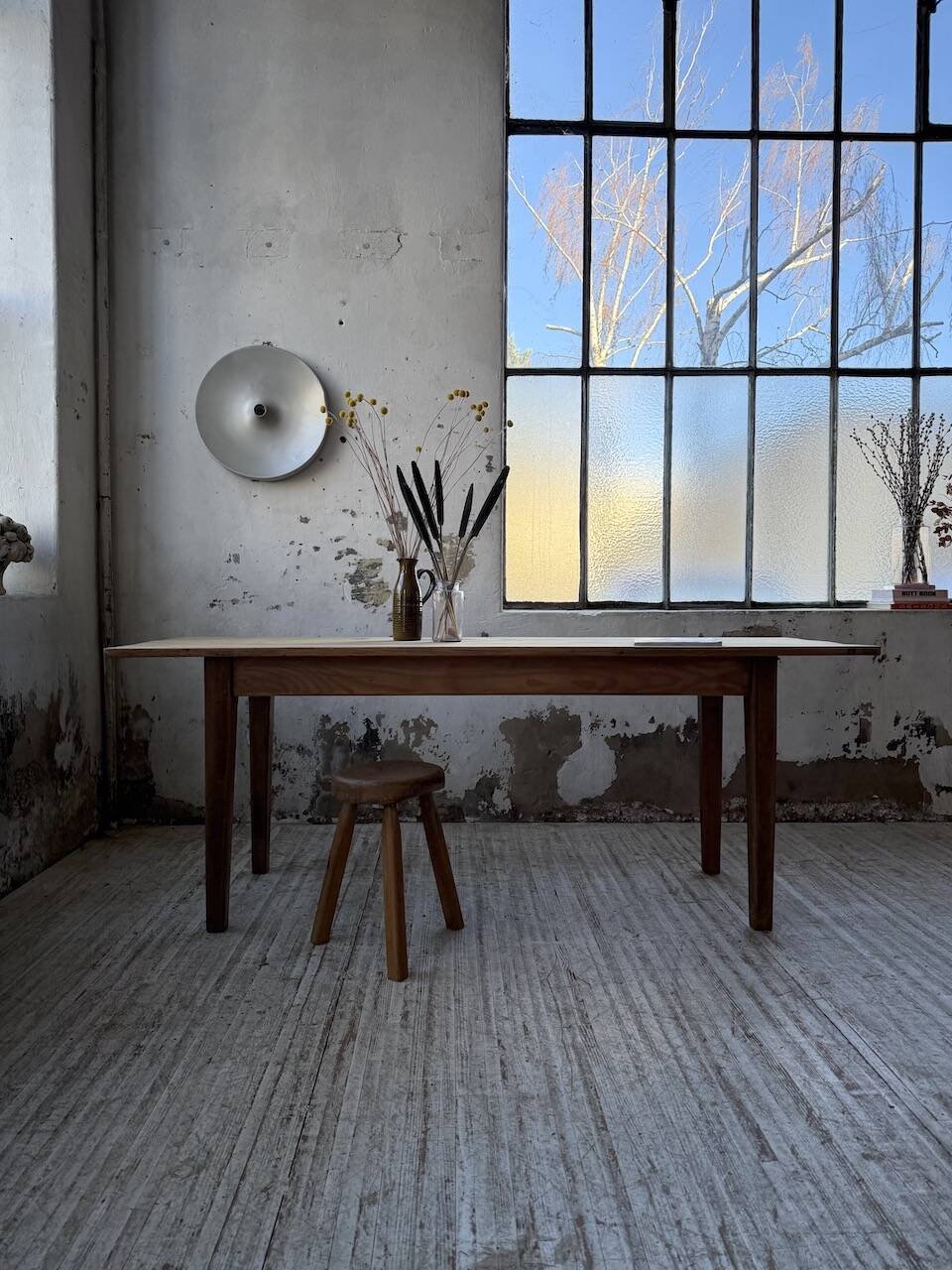 Pine and oak farmhouse table 2m