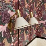 Pair of modular wall lights Scandinavian design 1960.