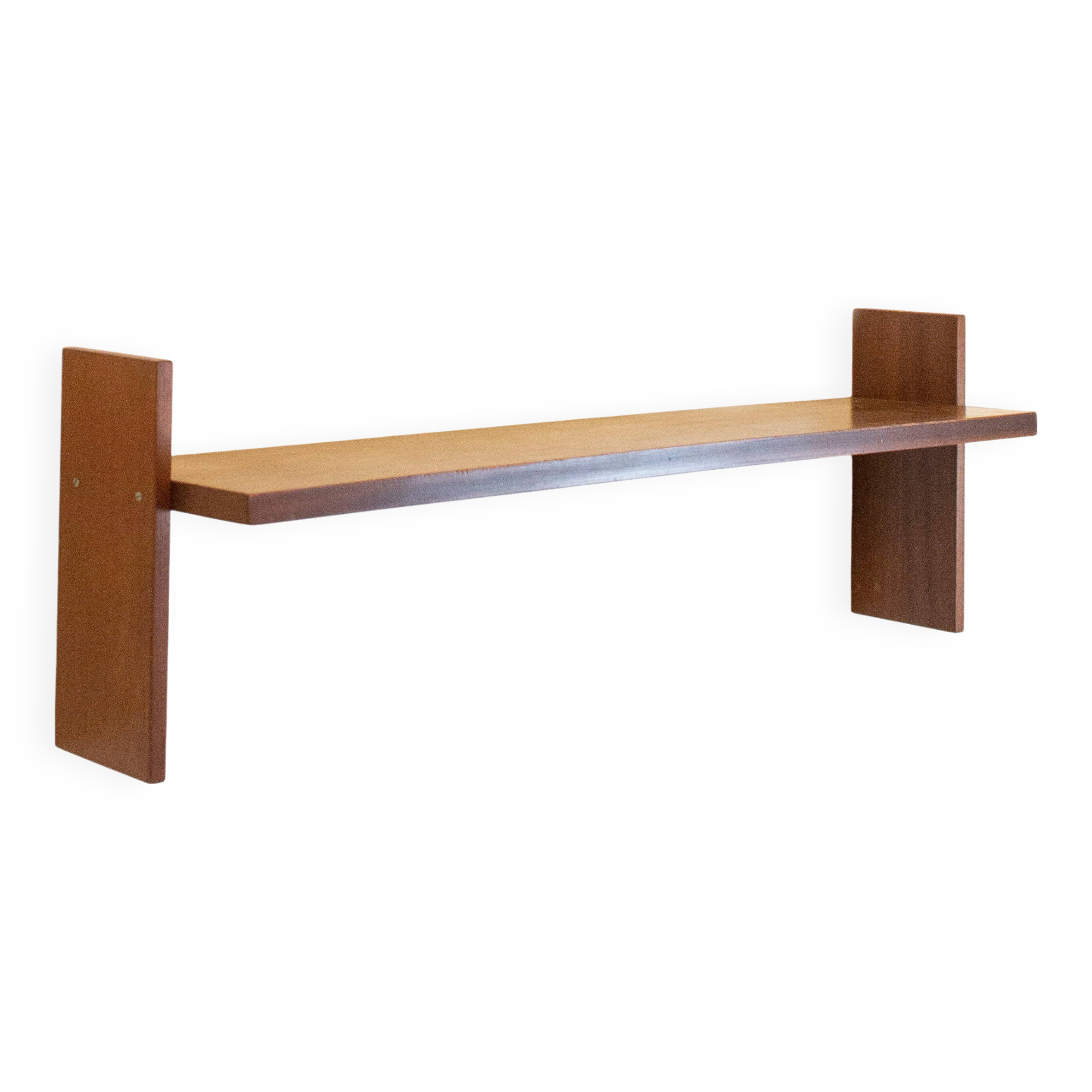 Mid Century Teak Wall Shelf, Spain, 1950s