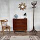 Chest of drawers compass feet in teak 1960 vintage