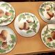Set of 5 dessert plates slurry St Clement fruit decoration Early twentieth century