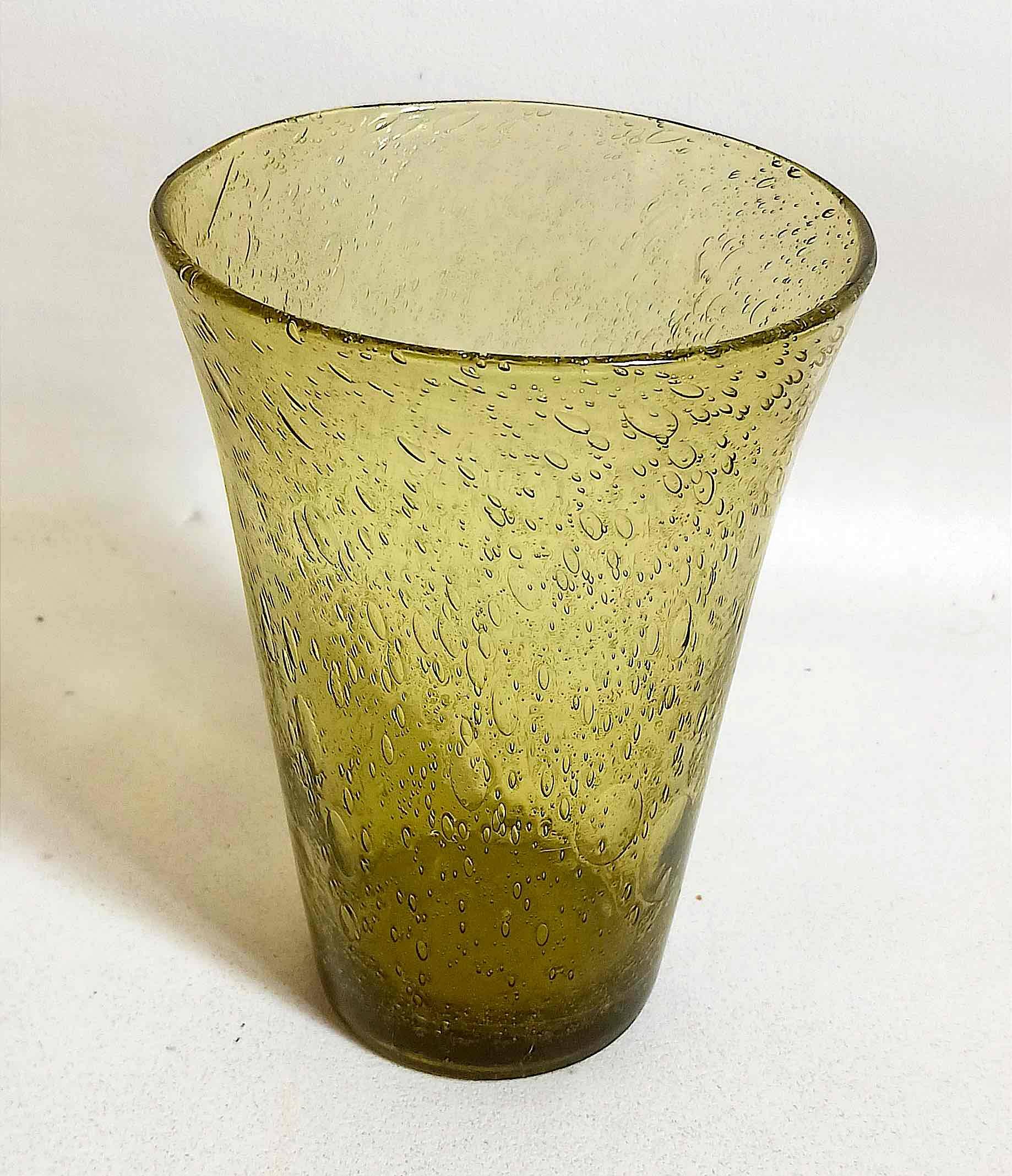 Biot bubble glass vase from the 70s, height 25 cm