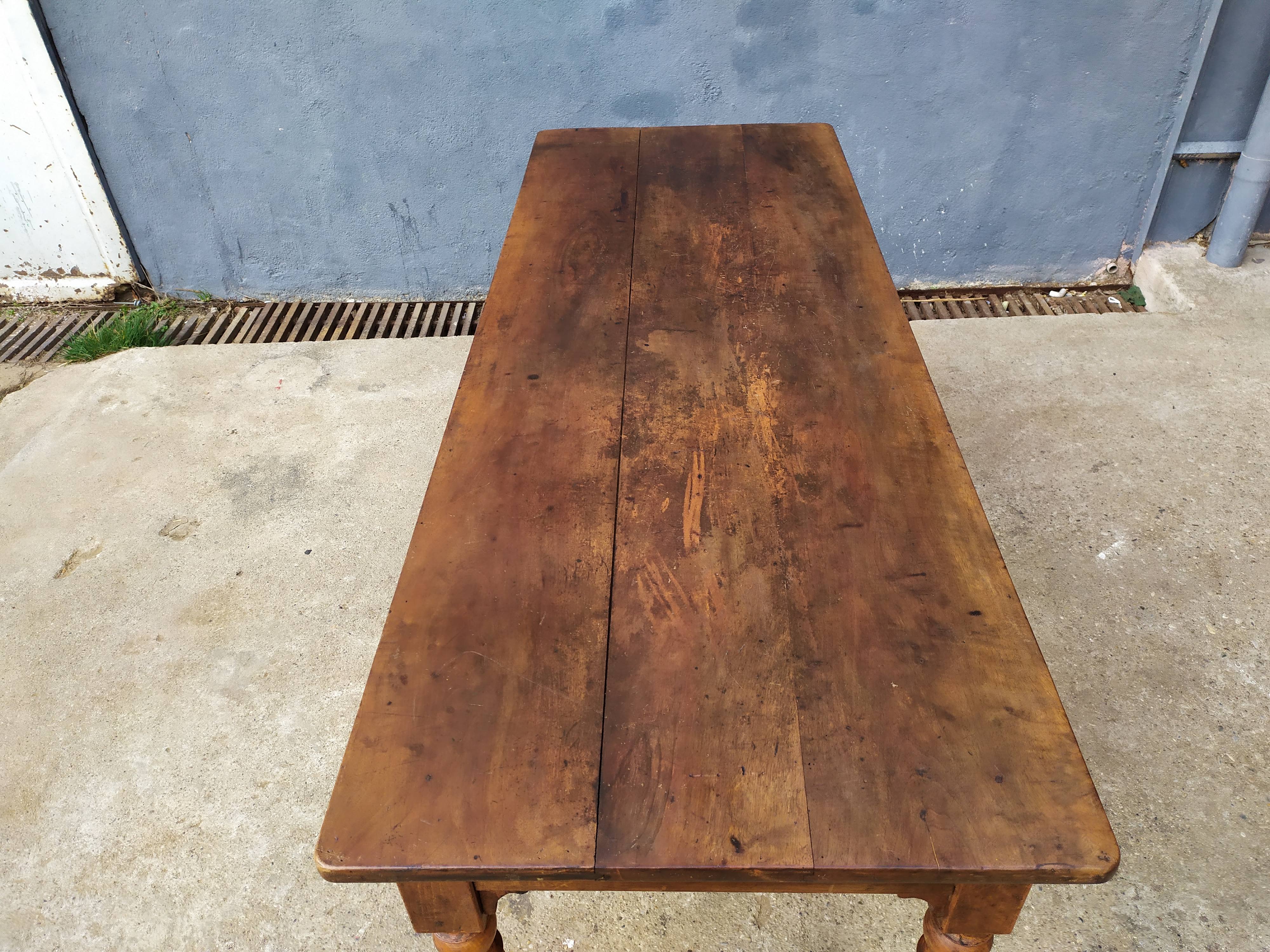Table de ferme bistrot bois
