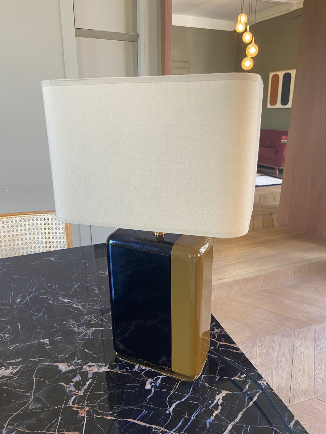 Bourbon lamp black mustard red edition