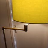 floor lamp reading light gilded brass articulated arm 1980