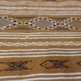 Kilim carpet mustard color handmade in pure wool 70 * 200cm